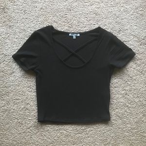 Black crop top